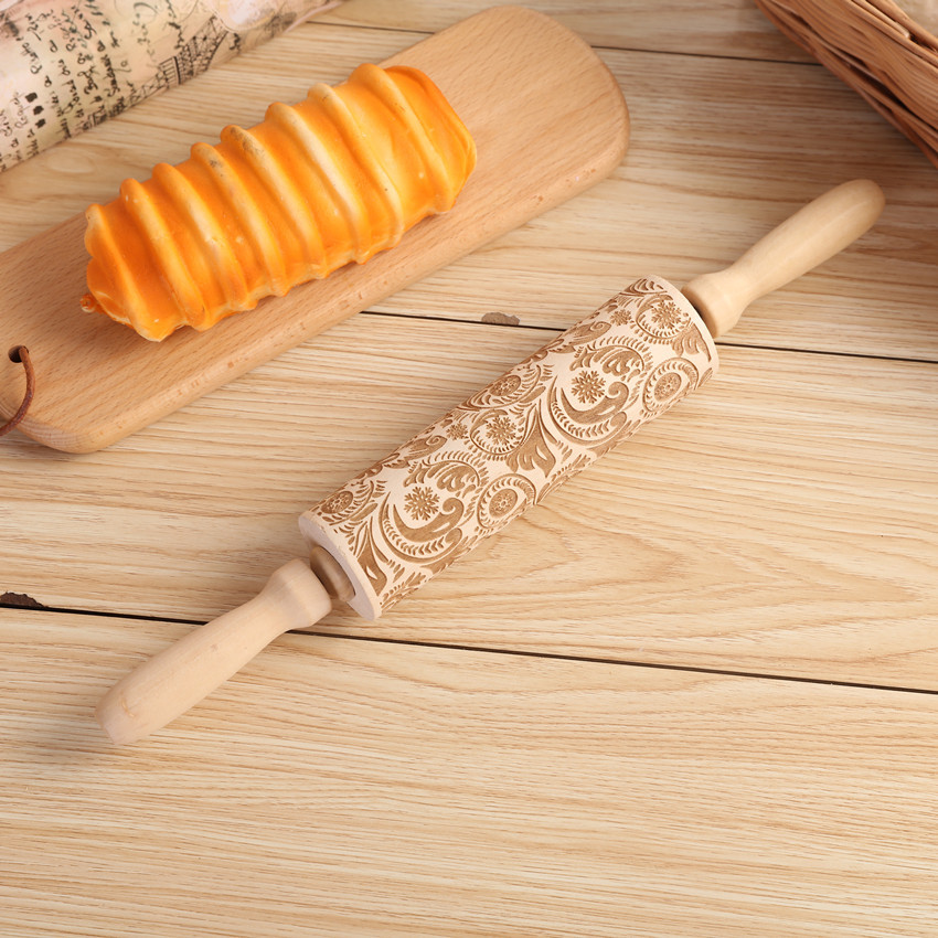 1PC Embossing Engraved Rolling - Kitchen Roller Baking ulasan dan harga