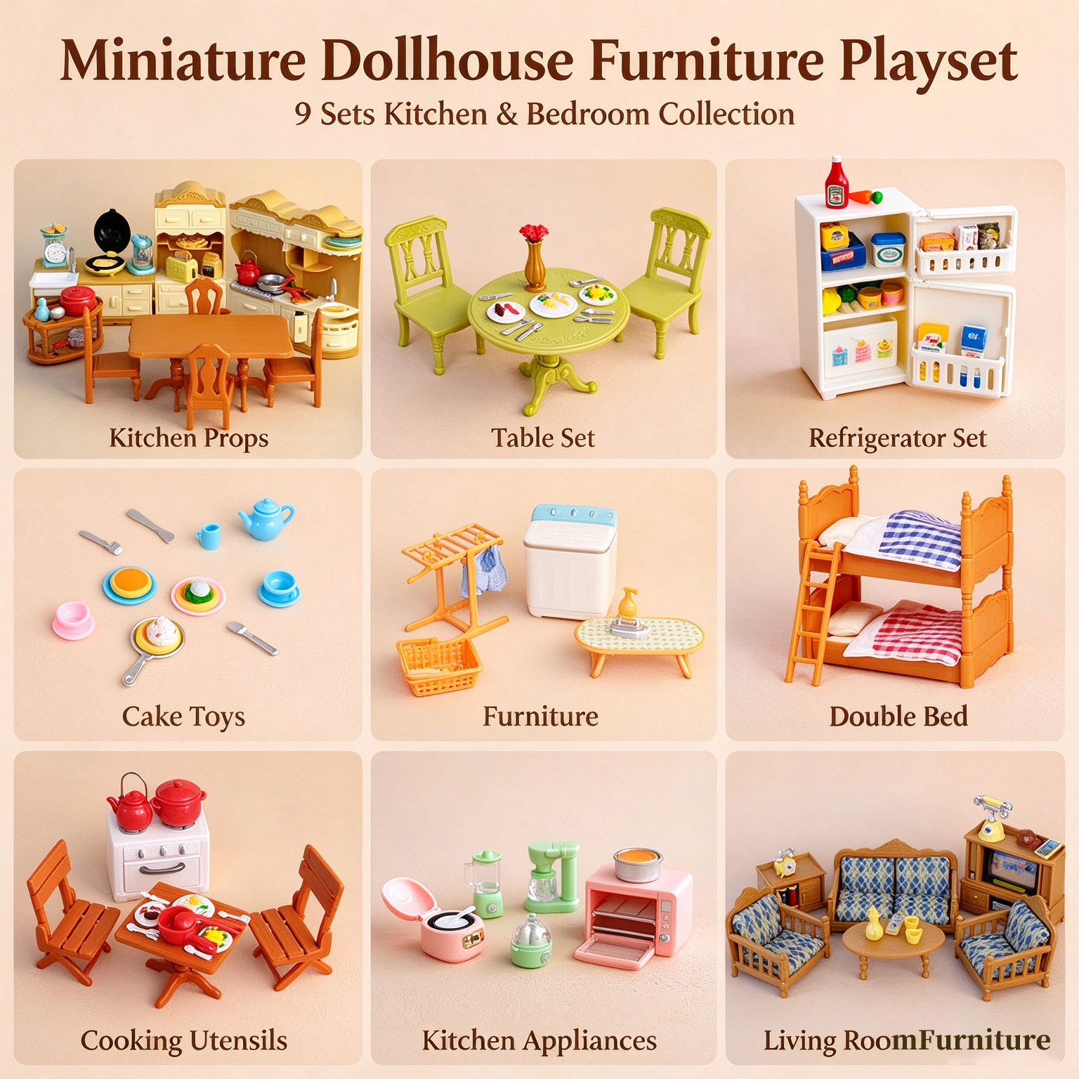 1:12 Dollhouse Miniature Furni - Kitchen Uncle ulasan dan harga