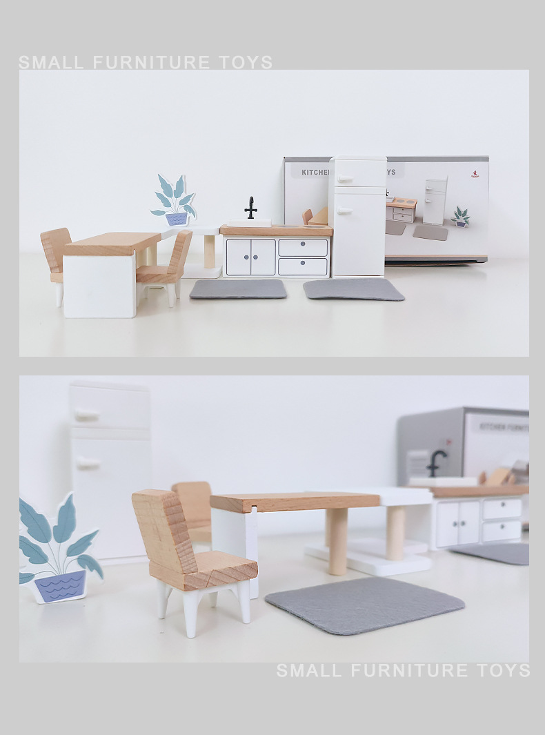 Modern dollhouse furniture kit - Kitchen Uncle ulasan dan harga